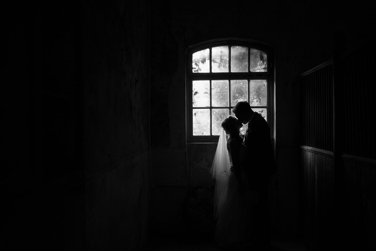 bride and groom, kissing, intimate, saltmarsh hall