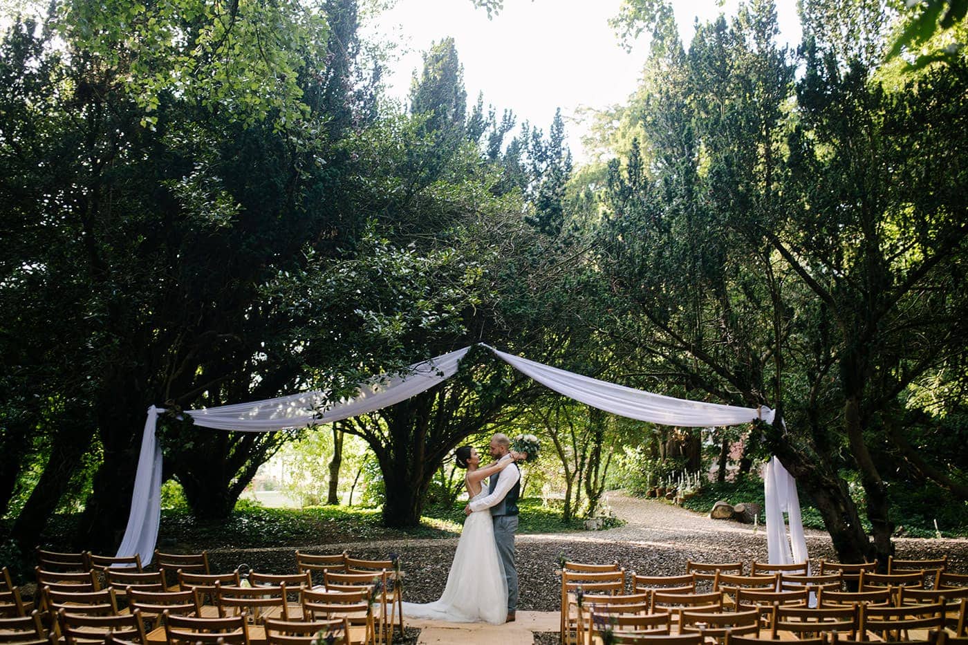 priory wedding photography offers heartfelt emotions like this outdoor ceremony