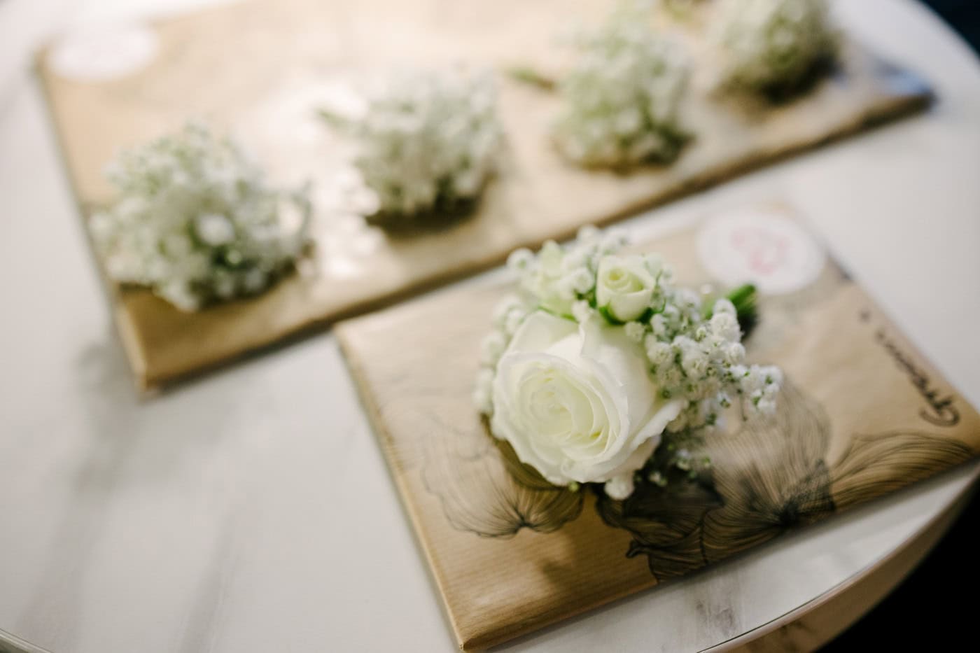 The cozy hall wedding felt warm and inviting.