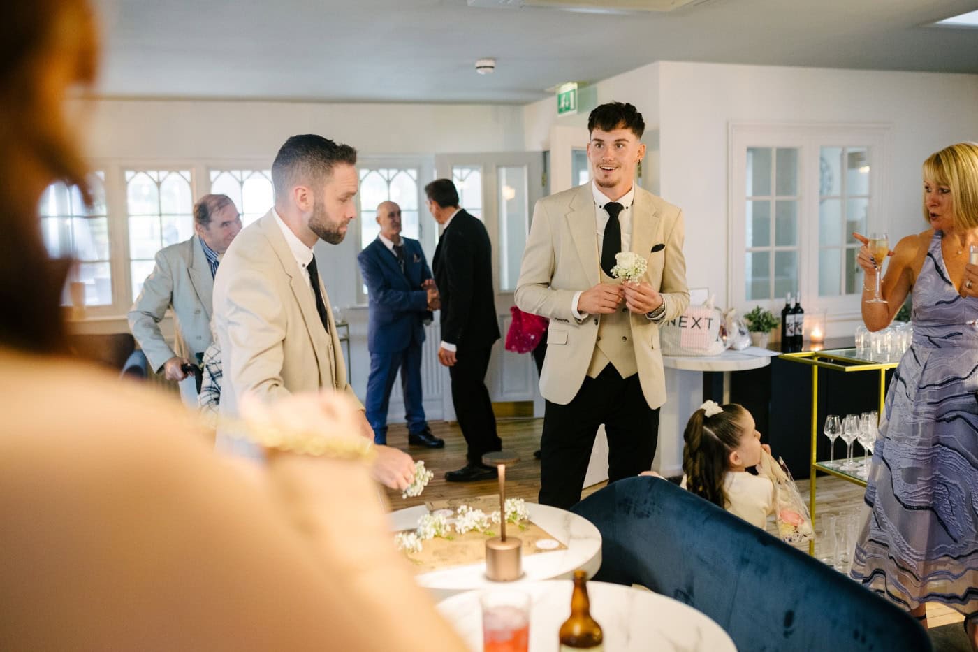 The wedding sparkled under sunny skies.