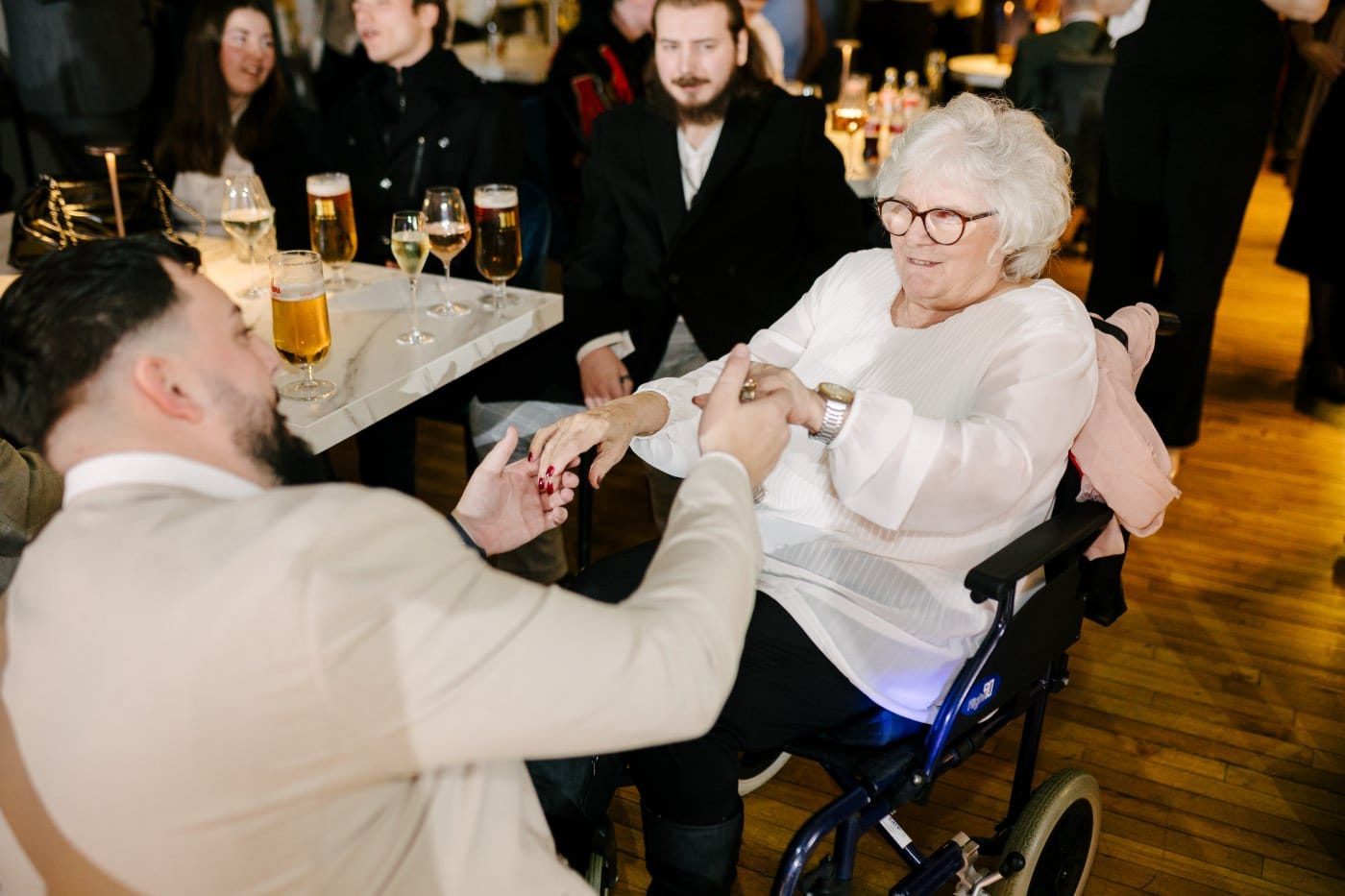 The couple’s special day is filled with genuine emotion.